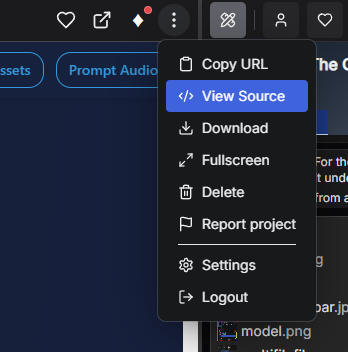 View Source Menu Option